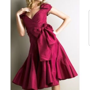 DVF silk taffeta berry colored "sue park" dress